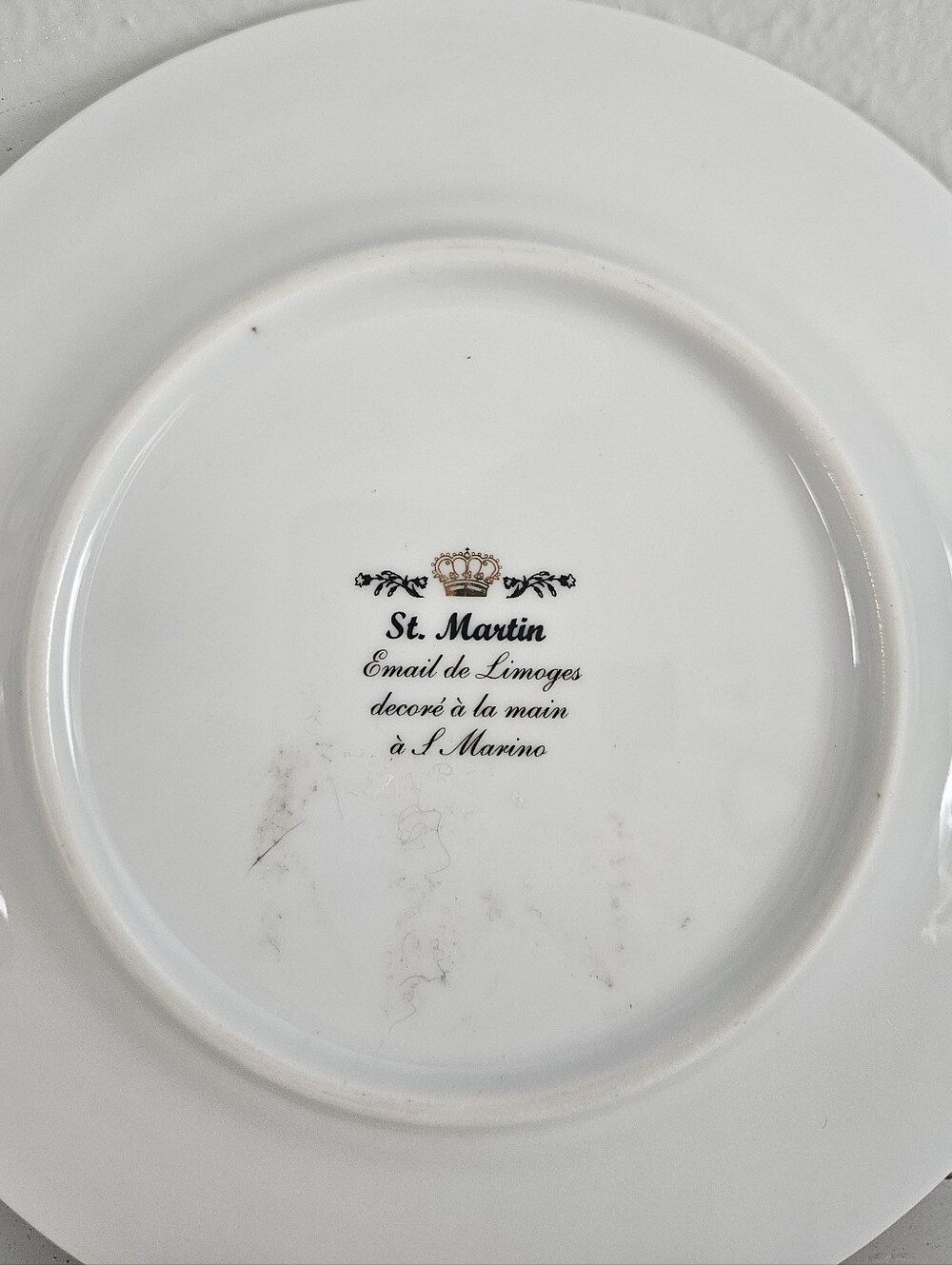 Vintage I. Godinger And Co Email De Limoges Decorative San Marino Floral Plate - Picture 6 of 6
